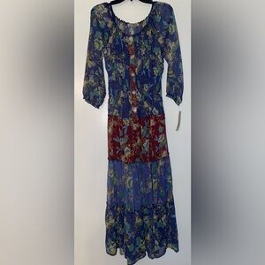 Figueroa & Flower Long Vintage Style Dress Size Small
